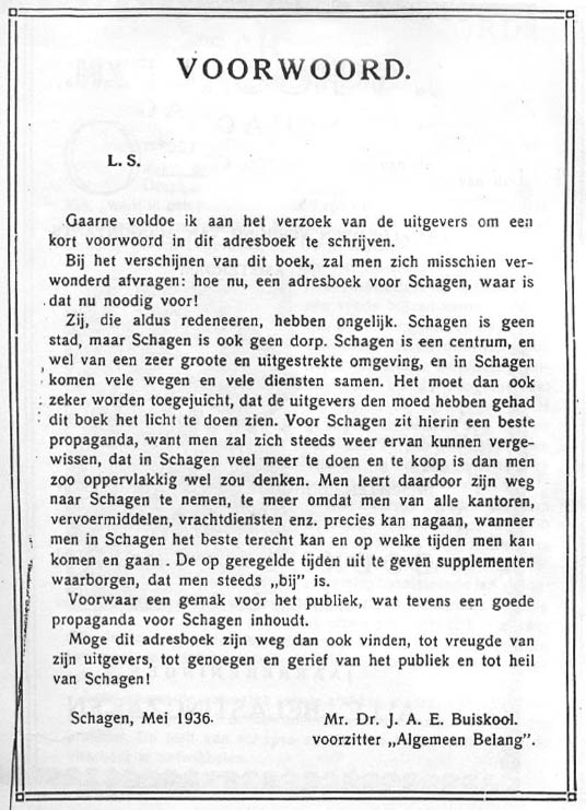 voorwoord adresboek